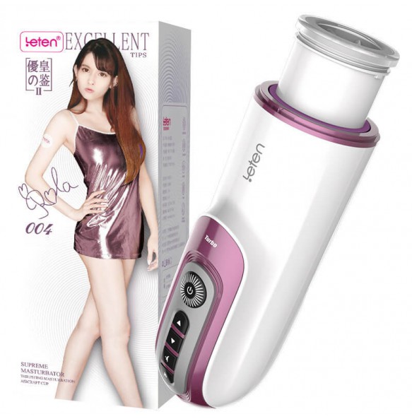 HK LETEN SUPREME AV Idol Rola Misaki Product Endorser Electrical Moaning Interactive Intelligent Heating Automatic Retractable Masturbator (Chargeable - Purple)